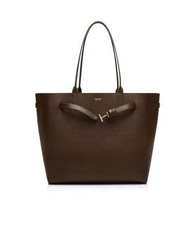 Tom Ford Patterned Tote Bag In Black