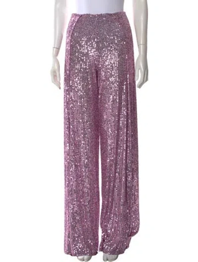 Pre-owned Tom Ford Patterned Wide Leg Pants In Purple