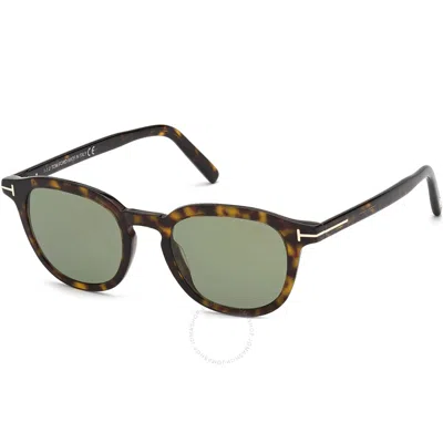 Tom Ford Pax Green Oval Men's Sunglasses Ft0816 52n 49 In Brown