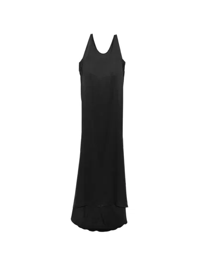 Tom Ford Peach-feel Silk Halter-neck Evening Dress In Black