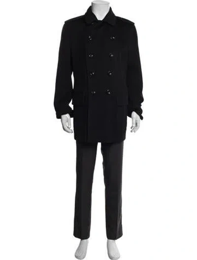 Pre-owned Tom Ford Peacoat In Blue