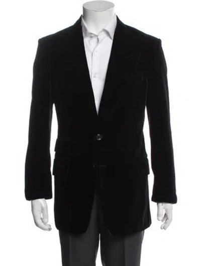 Pre-owned Tom Ford Peacoat In Blue
