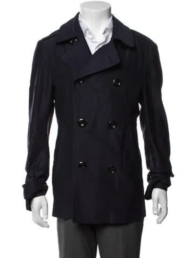 Pre-owned Tom Ford Peacoat In Blue