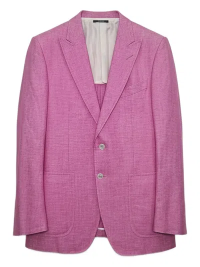 Tom Ford Peak-lapel Blazer In Pink