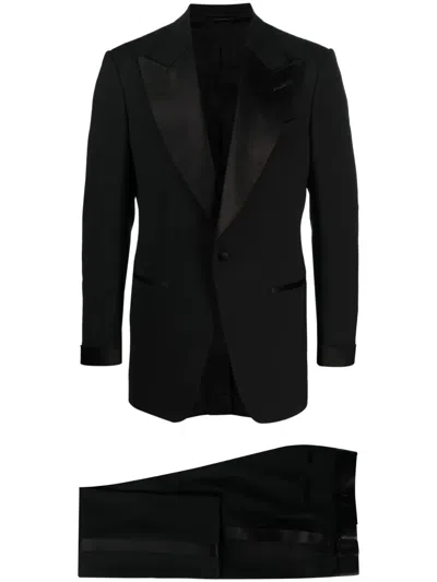 Tom Ford Two-piece Single-breasted Dinner Suit In Black