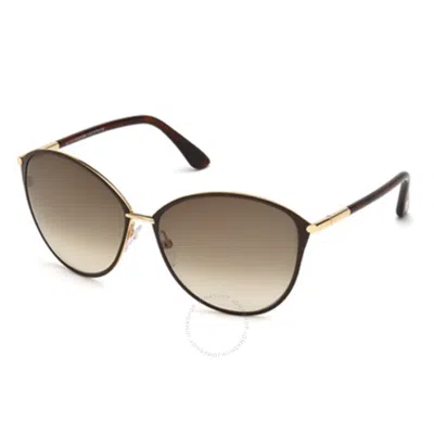 Tom Ford Penelope Brown Gradient Butterfly Ladies Sunglasses Ft0320 28f 59