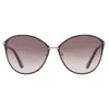 Tom Ford Penelope Brown Gradient Butterfly Ladies Sunglasses Ft0320 28f 59 In Brown