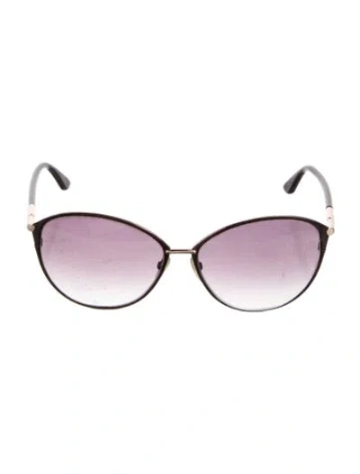 Pre-owned Tom Ford Penelope Cat-eye Sunglasses In Brown