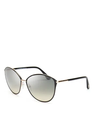 Tom Ford Penelope Metal Butterfly Sunglasses In Black