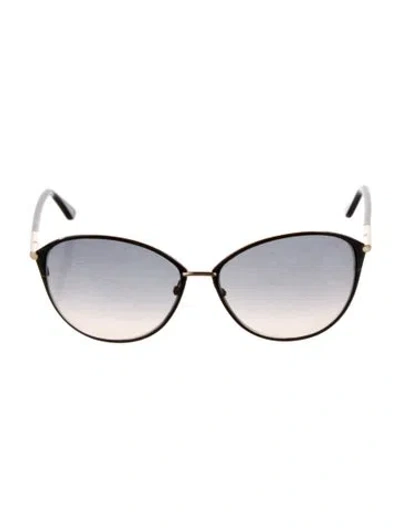 Pre-owned Tom Ford Penelope Sunglasses Oversize Sunglasses In Black