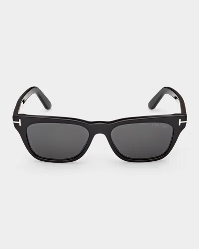 Tom Ford Penn 53mm Acetate Rectangular Sunglasses In Black
