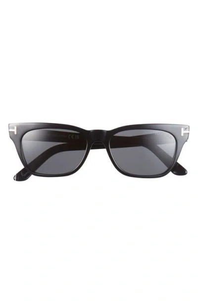 Tom Ford Penn 53mm Rectangular Sunglasses In Black