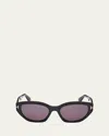 Tom Ford Solange-02 Acetate Butterfly Sunglasses In Shiny Black