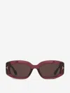 Tom Ford Cielle Squared Acetate Sunglasses In Red