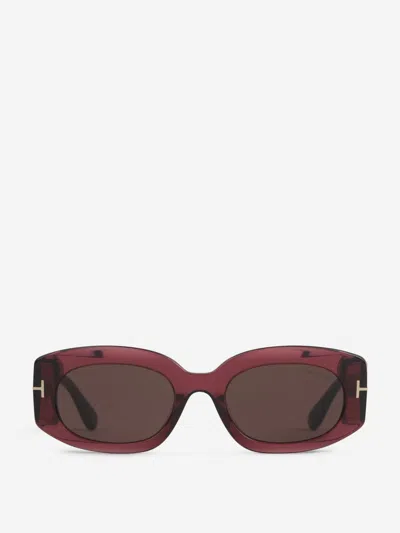 Tom Ford Cielle 52mm Oval Sunglasses In Burgundy