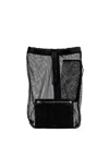 Tom Ford Mesh Backpack Featuring Practical Front Zip Pocket In Black