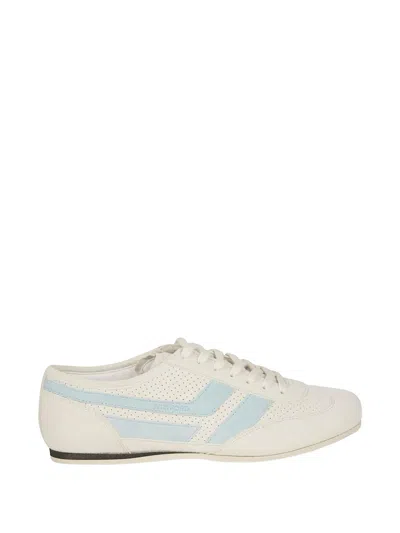 Tom Ford Perforated Leather Sneakers In Neutral