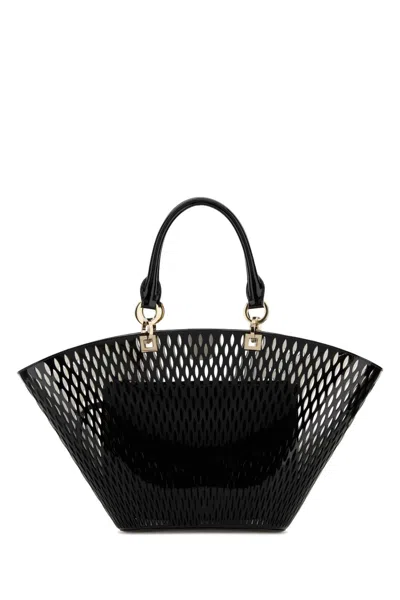 Tom Ford Perforated Leather Tote Bag In Black