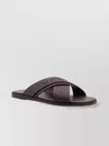 Tom Ford Mens Preston Crossover-strap Leather Sandals Dark Brow