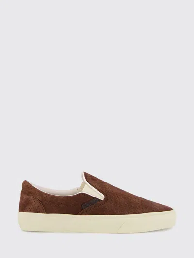 Tom Ford Perforated Suede Calfskin Slip-on Sneakers In Animal Print