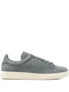 Tom Ford Perforated Suede Sneakers In Blue