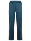 Tom Ford Satin Side-stripe Sweatpants In Blue