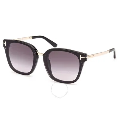 Tom Ford Philippa Square Injection Plastic Sunglasses In Grey