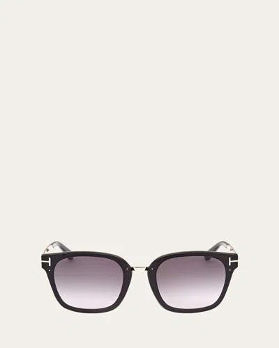 Tom Ford Philippa Square Injection Plastic Sunglasses In Grey