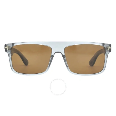 Tom Ford Philippe Sunglasses In Amber / Brown / Grey