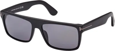 Pre-owned Tom Ford Philippe Ft 0999-n 02d Matte Black Smoke Sunglasses 58mm In Gray
