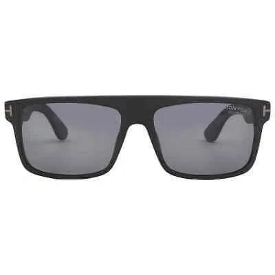 Pre-owned Tom Ford Philippe Polarized Smoke Browline Men's Sunglasses Ft0999-n 02d 58 In Gray