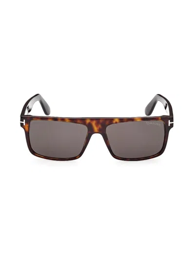 Tom Ford Eyewear Philippe Rectangle Frame Sunglasses In 52a