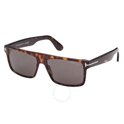 Tom Ford Philippe Smoke Rectangular Men's Sunglasses Ft0999 52a 58 In Dark