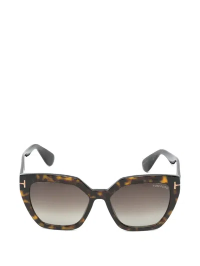 Pre-owned Tom Ford Phoebe Cat-eye Sunglasses In Brown