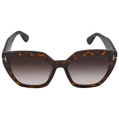 Pre-owned Tom Ford Phoebe Gradient Roviex Square Ladies Sunglasses Ft0939 52k 56 In Brown