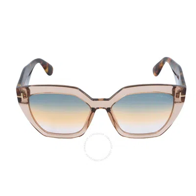 Tom Ford Phoebe Smoke Gradient Cat Eye Sunglasses Ft0939 45b 56