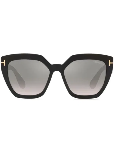 Tom Ford Phoebe Square-frame Sunglasses In Black