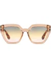 Tom Ford Womens Tan Ft0939 Phoebe Square-frame Acetate Sunglasses In Brown