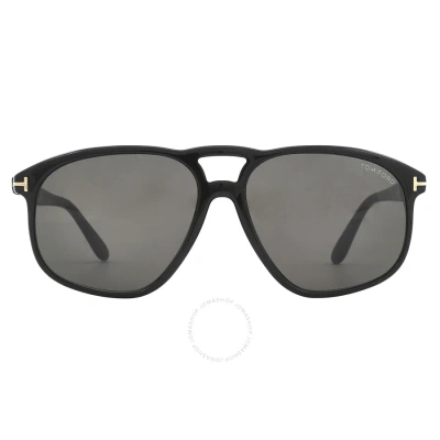Tom Ford Pierre Smoke Navigator Men's Sunglasses Ft1000 01a 58 In Black