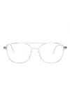 Tom Ford Pilot-frame Clear-lenses Glasses In Neutrals
