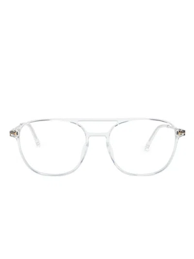 Tom Ford Pilot-frame Clear-lenses Glasses In Neutrals