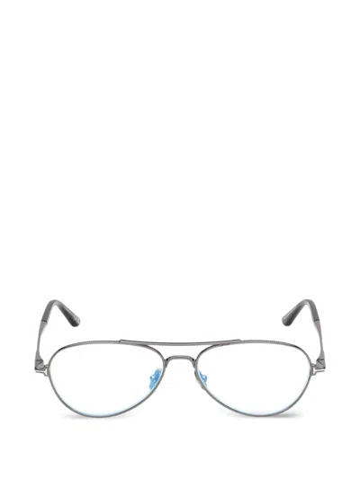 Tom Ford Pilot-frame Glasses In Metallic