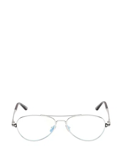 Tom Ford Pilot-frame Glasses In Silver