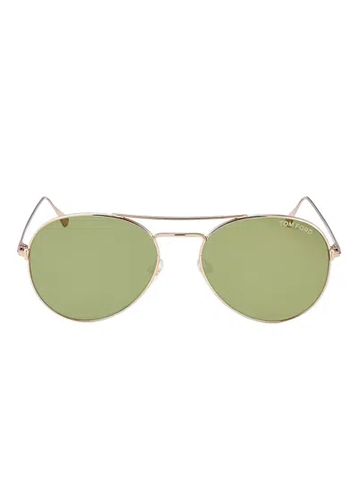 Tom Ford Pilot-frame Sunglasses In Gold