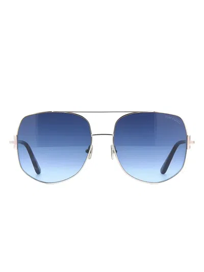 Tom Ford Pilot-frame Sunglasses In Silver