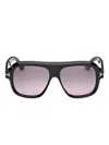 Tom Ford Eyewear Pilot Frame Sunglasses In Black