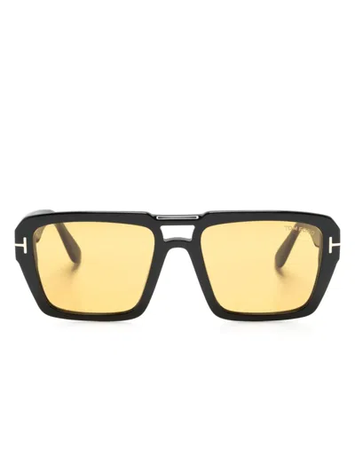 Tom Ford Logo Sunglasses In Nude