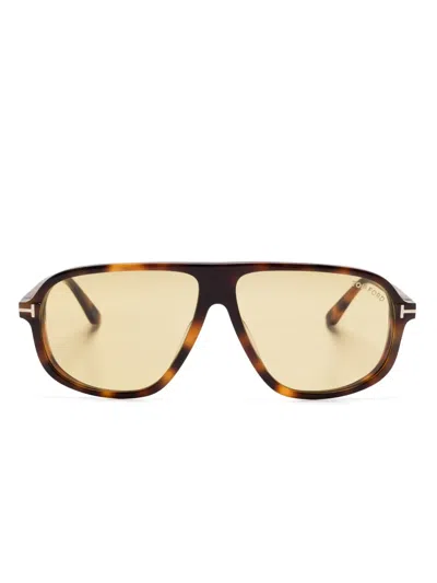 Tom Ford Pilot-frame Sunglasses In Brown