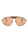 Tom Ford Pilot-frame Sunglasses In Brown