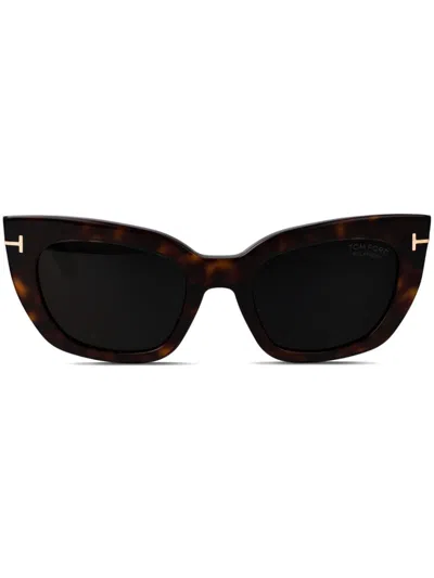 Tom Ford Pilot-frame Sunglasses In Brown